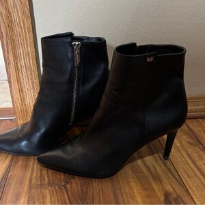 MICHAEL Michael Kors Black Leather Heeled Boots
